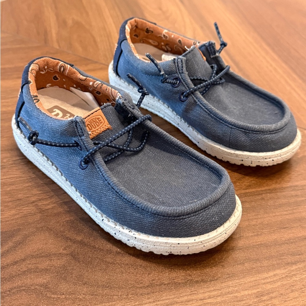 Hey Dude Kids Navy Moccasins